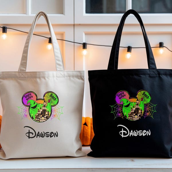 Mickey Halloween Party Trick or Treat Bag•Disney Oogie Halloween•Disney World Disneyland Halloween•Halloween Tote Bag•MNSSHP•California