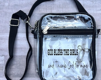 God Bless The Girls Concert Bag•Moroney Fan Merch•Clear Stadium Approved Crossbody•Custom Purse•Keepsake