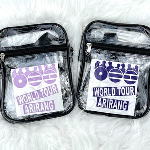 KPop World Tour 2026•Korean Boy Band Fan Merch•Clear Stadium Approved Crossbody Bag•Custom Concert Purse•Keepsake image 2