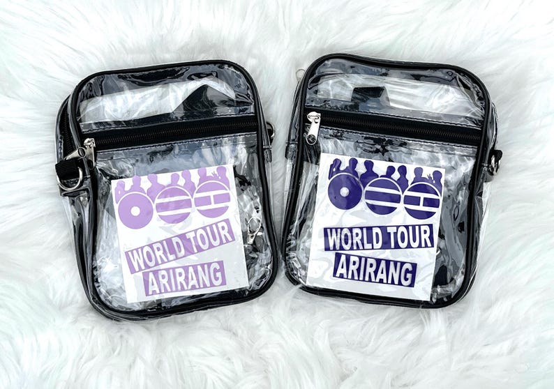 KPop World Tour 2026•Korean Boy Band Fan Merch•Clear Stadium Approved Crossbody Bag•Custom Concert Purse•Keepsake image 2