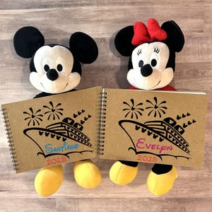 Personalized Autograph Book•Disney Character Signatures•Custom Girl/Boy Notebook•Kids Memory Notepad•Vacation Memories•Mickey Autograph Book