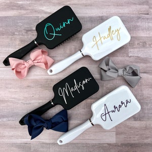 Personalized Girls Hairbrush•Tween Birthday Gift, Dance Cheer Team Present•Girls Custom Party Favors•Easter Basket Stuffer•Stocking Stuffer