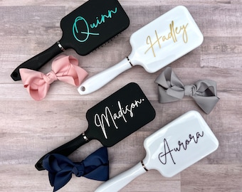 Personalized Girls Hairbrush•Tween Birthday Gift, Dance/Cheer Team Present• Custom Party Favors•Easter Basket Stuffer•Stocking Stuffer