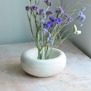 Wabi Sabi ceramic centerpiece table vase, Rustic minimalist vessel, off-white beige vase, Large white vase for flowers, ikebana vase, kenzan