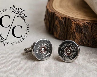Silver Shotgun Cufflinks, Country Gift, Best Man, Wedding, Birthday Present, Dad, Fathers Day