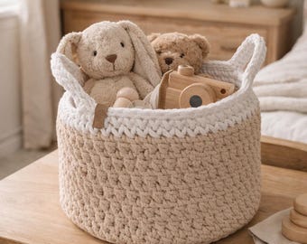 Toy Basket, Newborn, Nursery, Bedroom, Children’s, Decor, New Baby, Gift, Him and Her, Playroom, Organisation