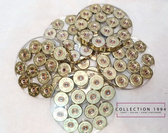 Handmade Resin Shotgun Cartridge Coaster, Recycled Brass