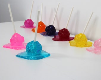 3 Blow pop lollypop resin melting candy suckers 1 hot pink 1 blue and 1 that you pick the color, find out more.
