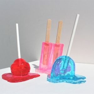 Popsicle blow pop and sucker sculptures. IMPORTANT NOTICE For possible impending TARIFFS please read the disclaimer on the item description.