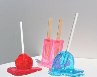 Twin popsicle double stick resin melting popsicle plus 1 blow pop and 1 sucker sculpture, find out more.