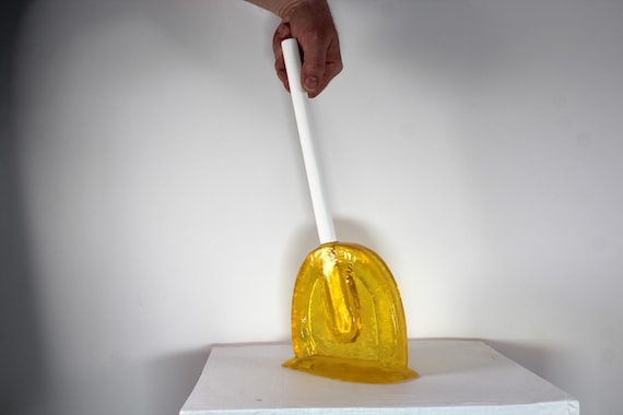 Giant oversized sucker melting resin sculpture lemon yellow find out more.