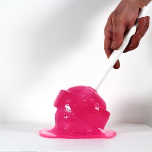 Big large blow pop lollypop tootsie pop melting resin sculpture bright bubblegum pink find out more.