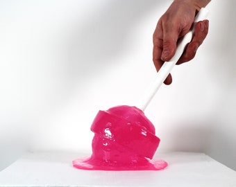 Big large blow pop lollypop tootsie pop melting resin sculpture bright bubblegum pink find out more.