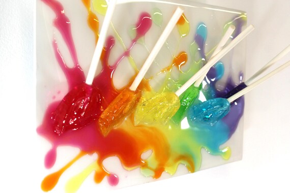 Fractal sucker pride splat on the wall resin art colorful bright pops of color find out more