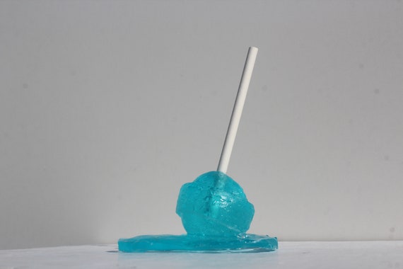 Blow pop lollypop melting resin sculpture bight blue find out more.