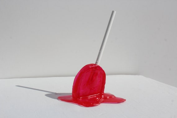 Sucker bright red resin melting candy sculpture find out more.