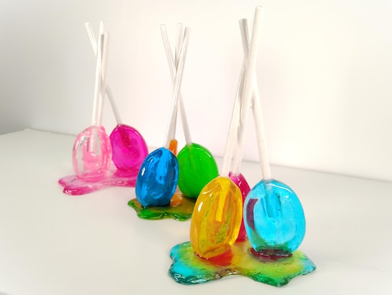 Resin candy sucker sculptures 8 inches tall pick your colors find out more.
