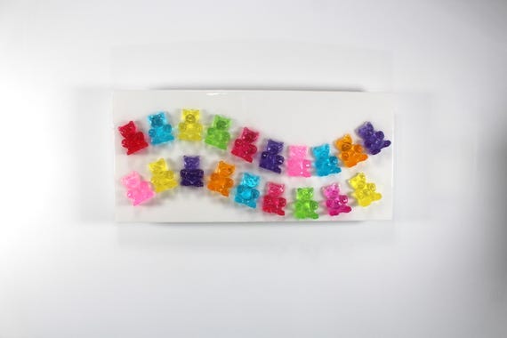 Gummi bear resin sculpture rainbow 3D wall art find out more.