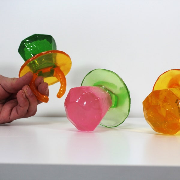 Giant oversized ring pop resin sculptures pick your stone color find out more.