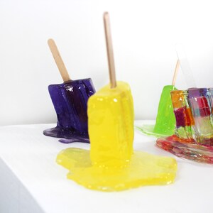 4 Resin popsicle sucker sculptures 1 gummi colored find out more. image 3