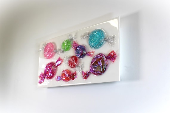 Resin candy fractal 3D wall art find out more (9"x19")