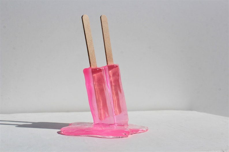 Resin twin popsicle double stick melting sucker sculptures, pick your color, find out more. image 3