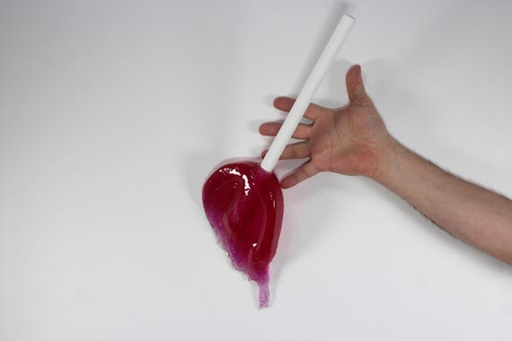 Giant oversized resin sucker melting wall art sculpture cherry red find out more.