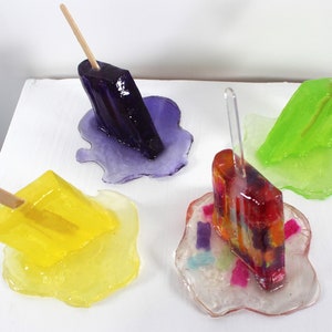 4 Resin popsicle sucker sculptures 1 gummi colored find out more. image 4