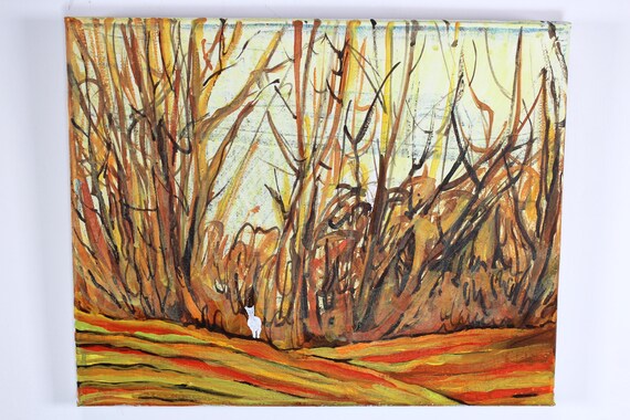 Original one of a kind hand painted painting title Ghost, artwork for the wall find out more.