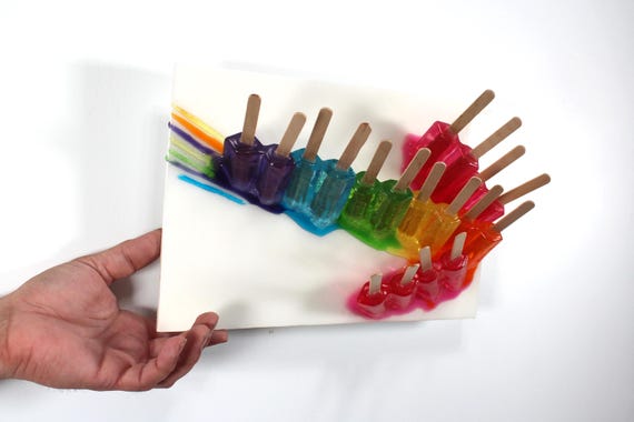 Fractal popsicle arrow  melting resin wall art colorful bright pops of color find out more.