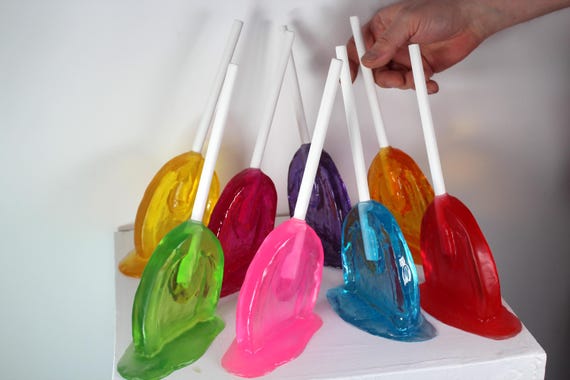 Resin candy melting sucker sculptures 9 inches tall pick your color find out more.