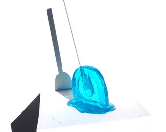 Giant oversized sucker melting resin sculpture bright blue find out more.