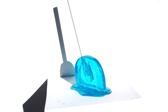 Giant oversized sucker melting resin sculpture bright blue find out more.