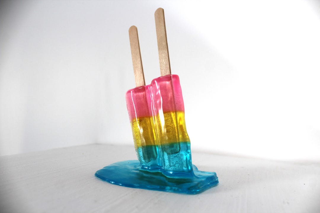 Resin Twin Popsicle Double Stick Melting Sculptures Pops of Color Find ...