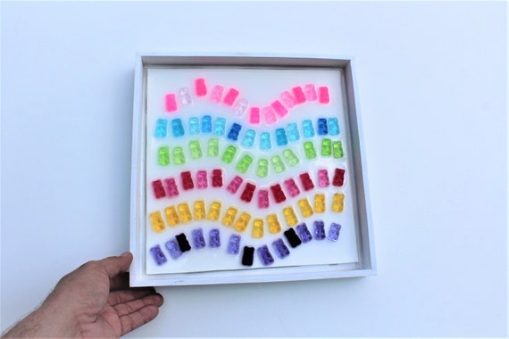 Gummy bear resin sculpture 3D wall art find out more.