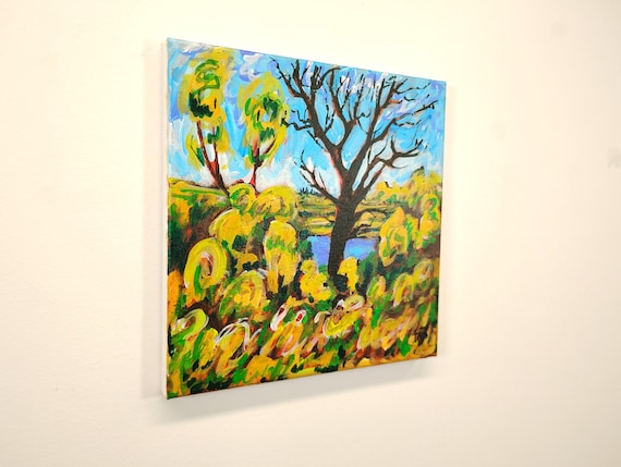 Original Acrylic Painting: The beyond Landscape, 10"x10" (2026)