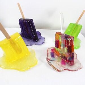 4 Resin popsicle sucker sculptures 1 gummi colored find out more. image 6