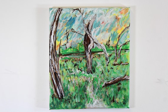 Acrylic painting local landscape title Path in the park aesthetic painting for the wall find out more.