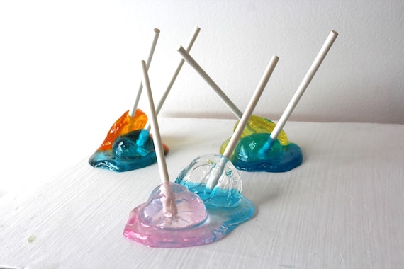 Resin blow pop and sucker melting sculptures pick your color find out more.