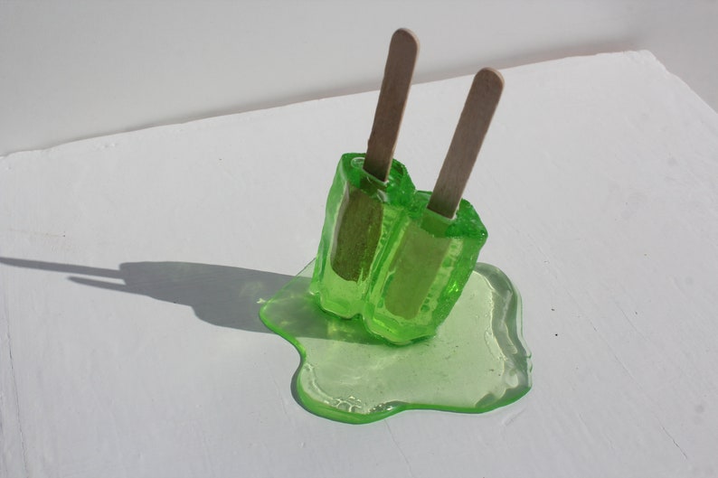 Resin twin popsicle double stick melting sucker sculptures, pick your color, find out more. image 8
