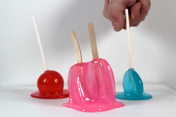 Twin popsicle double stick resin melting popsicle plus 1 blow pop and 1 sucker sculpture, find out more.