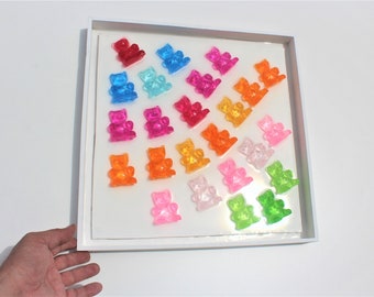 Large gummy bear resin sculpture 3D wall art find out more.