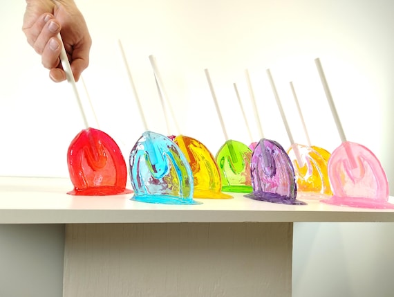 Resin candy sucker sculptures 9 inches tall pick your color find out more.