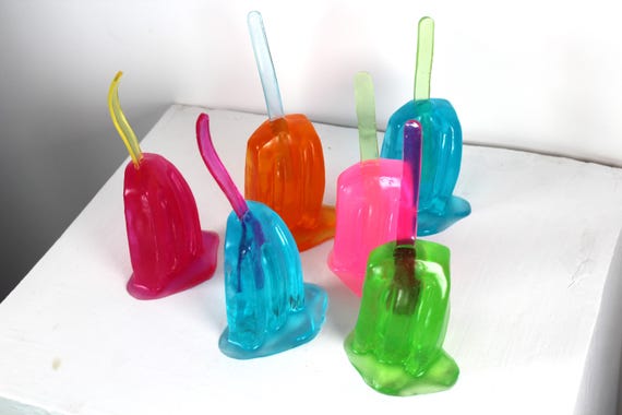 Resin popsicle melting sucker sculptures pick your color find out more.