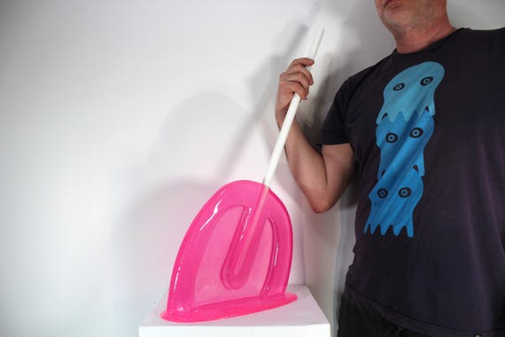27" tall GIANT oversized sucker melting resin sculpture hot pink find out more.