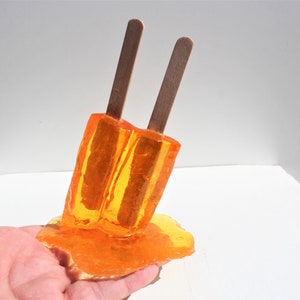 Resin twin popsicle double stick melting sucker sculptures, pick your color, find out more. image 7