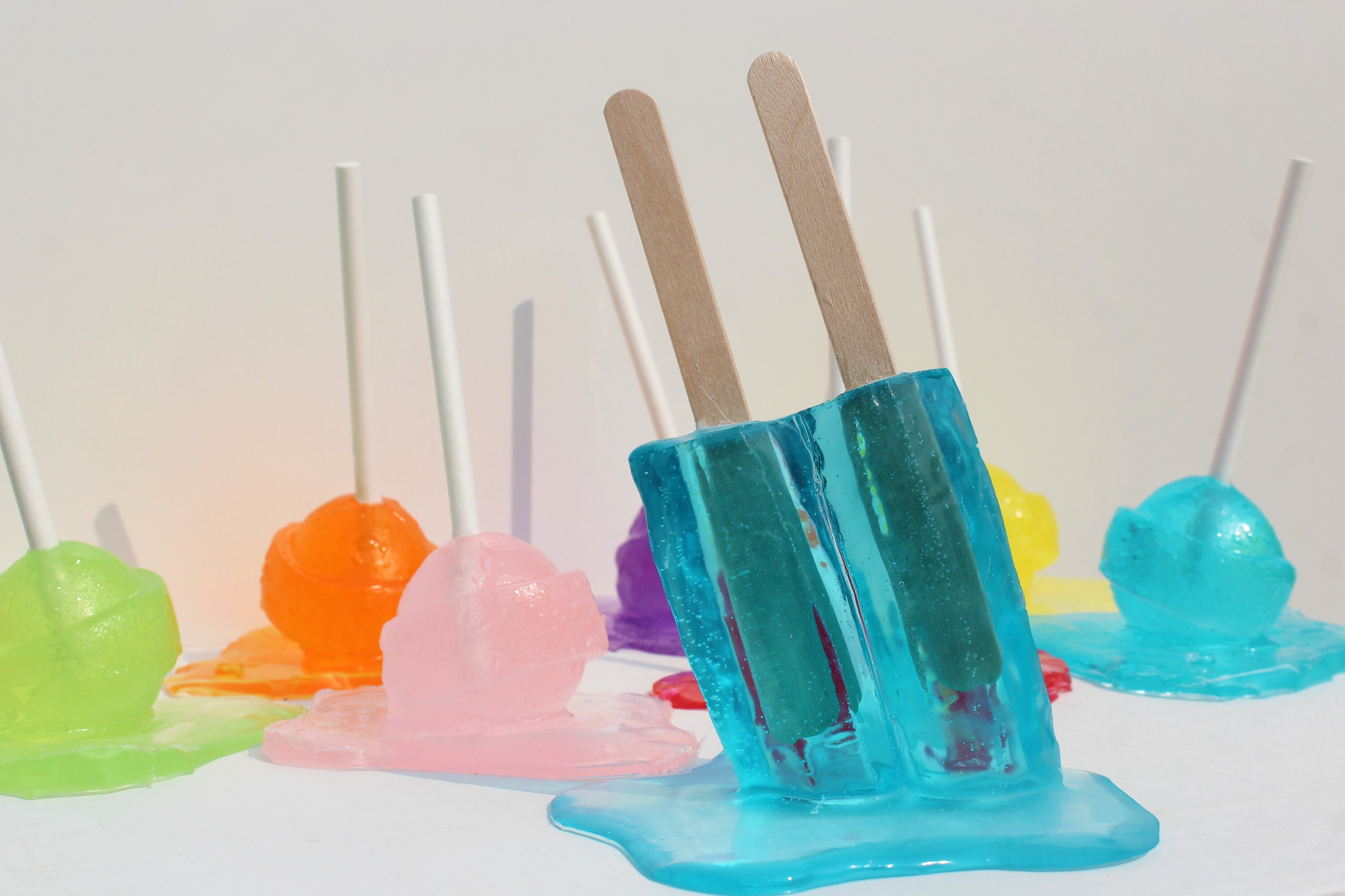 Twin Popsicle Double Stick Resin Melting Bright Blue Popsicle Etsy Canada