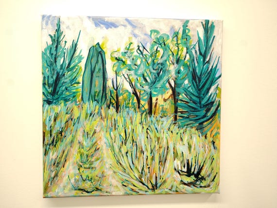 Original Acrylic Painting: Forgotten pathway Landscape, 12"x12" (2026)