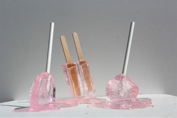 Pink twin popsicle double stick resin melting popsicle plus 1 blow pop and 1 sucker sculpture, find out more.
