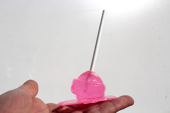 Blow pop lollypop melting resin sculpture hot bubblegum pink find out more.